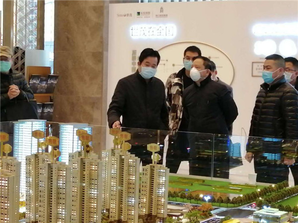 荆门市委、区委领导多次莅临龙山中央商务区检查指导复工复产推进工作