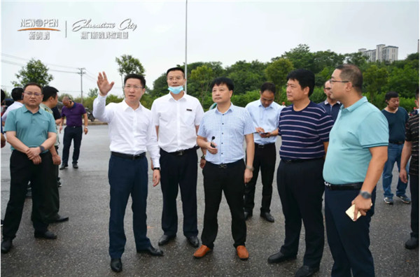 东宝区“四大家”领导考察荆门·新鸥鹏教育城 