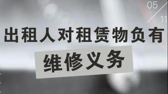 民法典│出租人对租赁物负有维修义务