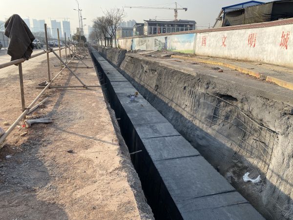 革集支渠整治项目有序推进 关公大道段雨水箱涵主体已完工